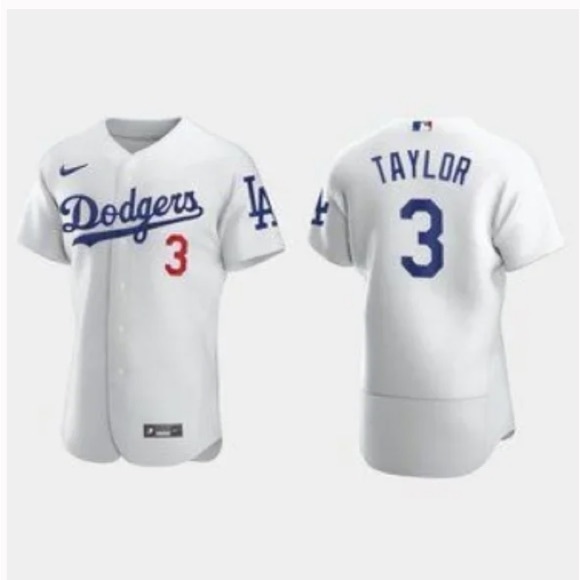 Dodgers Chris Taylor White Jersey